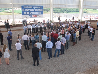 Cerimônia marca ampliação da fábrica da Mig-Plus, em Casca (RS)