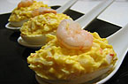 Ovos recheados com camarão