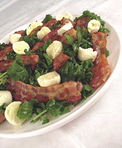 Bacon Crocante com Rúcula Selvagem da Irmã Norberta