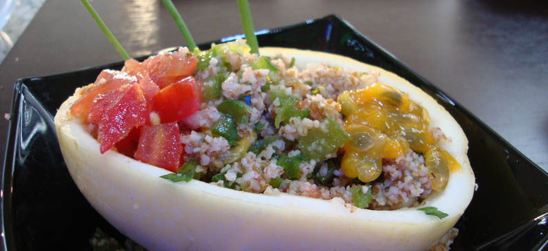 Carne Suína com Tabule e Maracujá – por Cheff Mueller