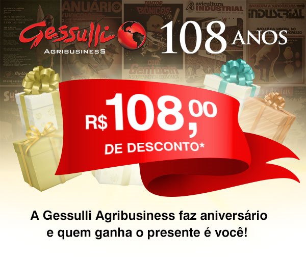 No mês de aniversário, a Gessulli Agribusiness oferece descontos especiais