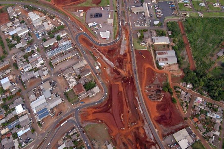 Após um ano de obra, Trevo Cataratas chega a 40% de execução em Cascavel, no Paraná
