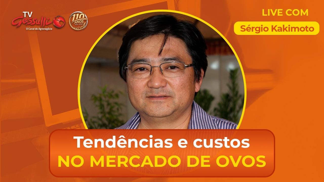 Live sobre as tendências e custos do mercado de ovos no Brasil, com Sérgio Kenji Kakimoto