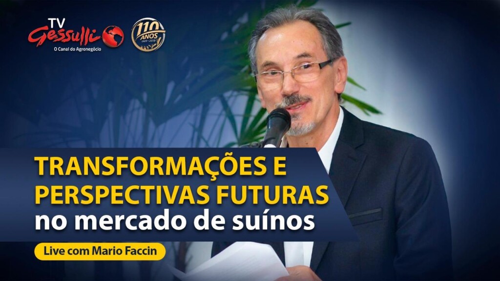 Em live, Mario Faccin falou sobre as transformações e perspectivas no mercado de suínos