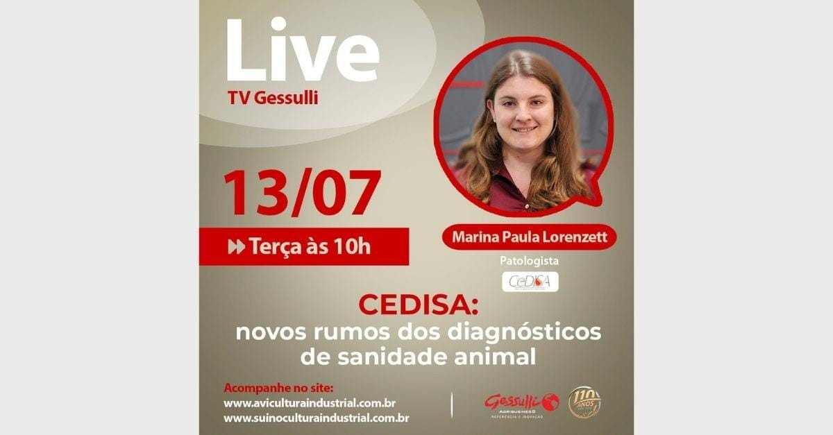 Live sobre novos rumos dos diagnósticos de sanidade animal, com Marina Lorenzett