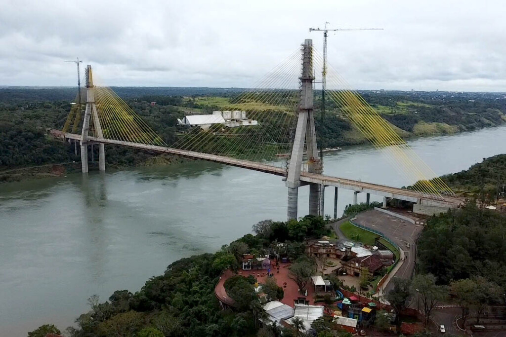 95,5% das obras da Ponte da Integração em Foz do Iguaçu são concluidas
