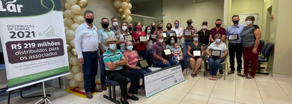 Lar Cooperativa inicia o pagamento das sobras aos associados