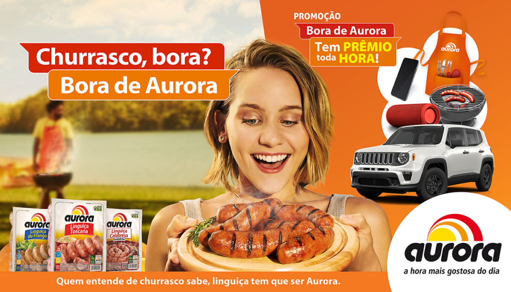 Aurora Alimentos lança campanha e megapromoção nacional: “Churrasco, bora? Bora de Aurora”