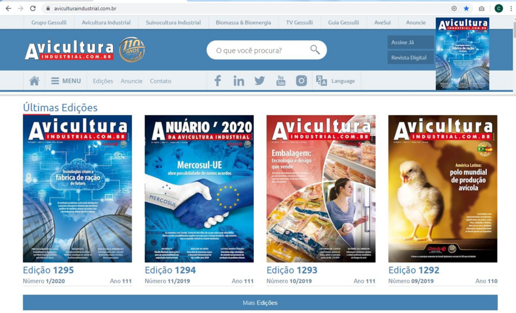 Grupo Gessulli disponibiliza décadas de conteúdos em avicultura e suinocultura