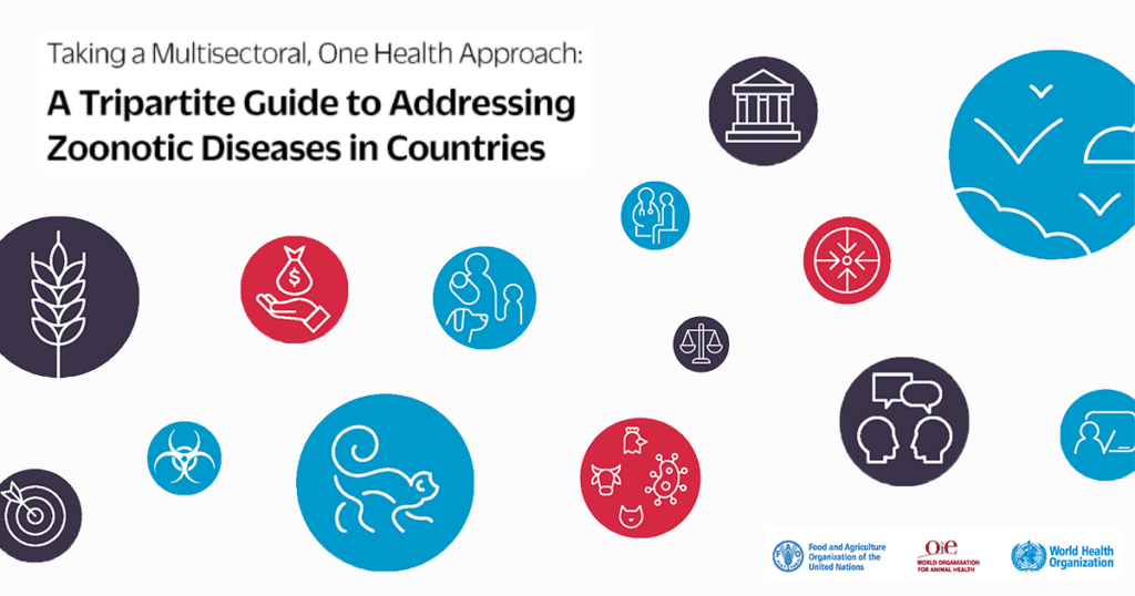 FAO, a OIE e a OMS lançam guia sobre a adoção de uma abordagem de saúde única para tratar doenças zoonóticas