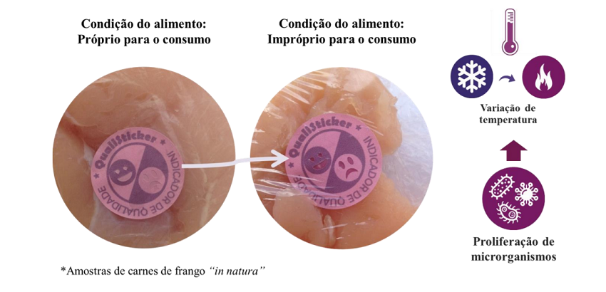 Etiqueta inteligente indica se carne de frango está boa para o consumo