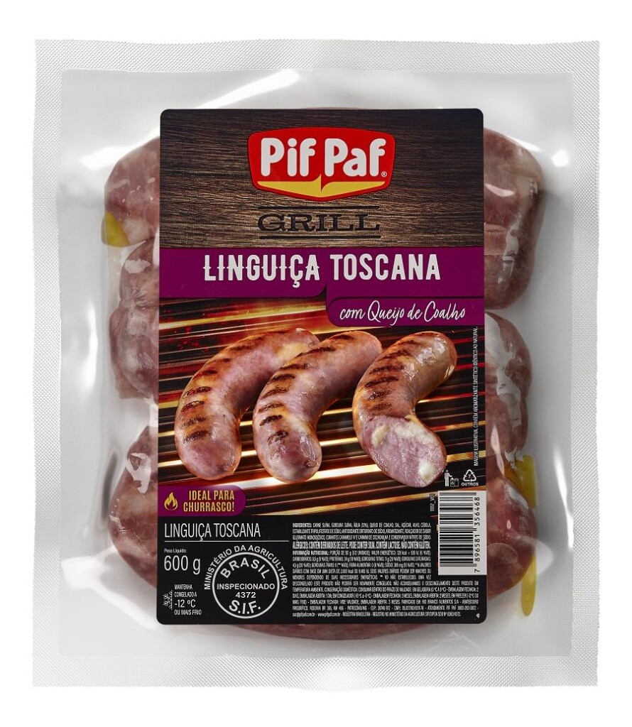 Pif Paf lança linha de linguiças toscanas e de frango recheadas