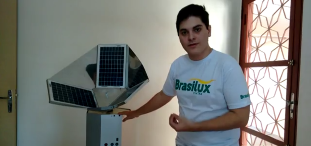 Jovem brasileiro cria máquina de tratamento de água movida a energia solar