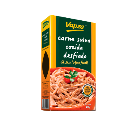 Vapza lança Carne Suína cozida e desfiada