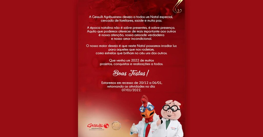 Gessulli Agribusiness deseja Boas Festas a todos!