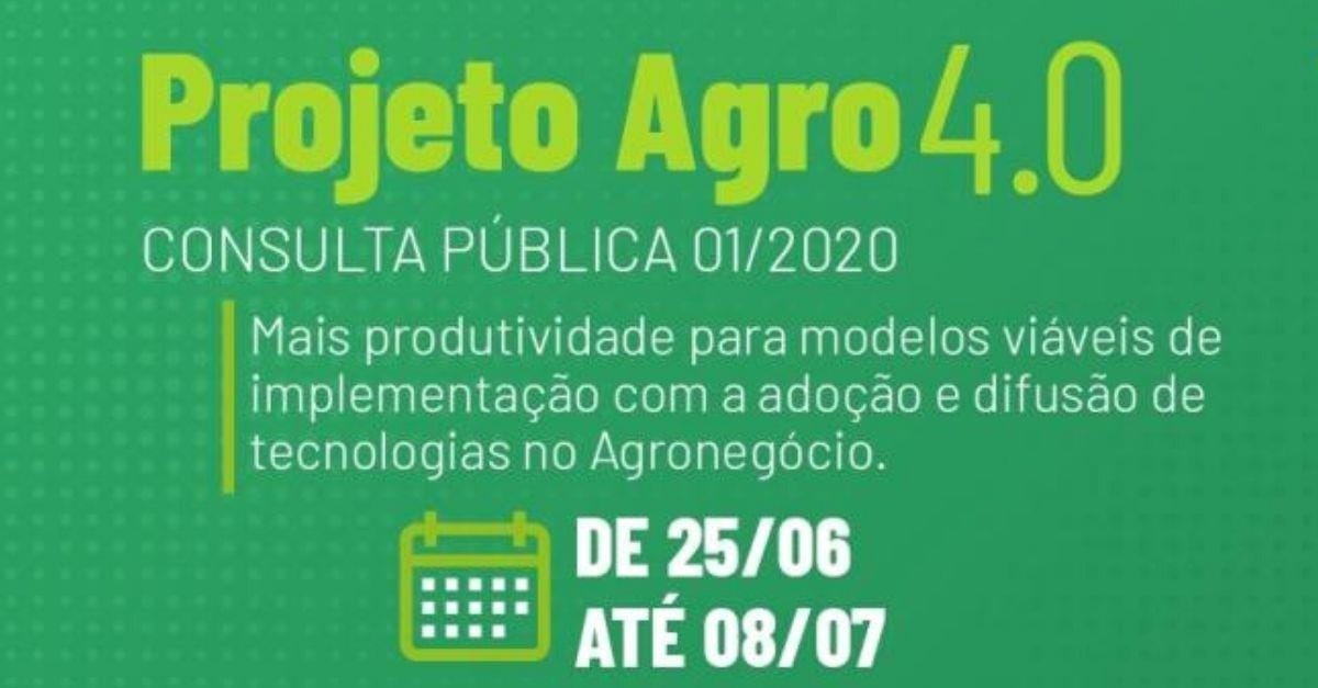 ABDI abre consulta pública para projeto Agro 4.0