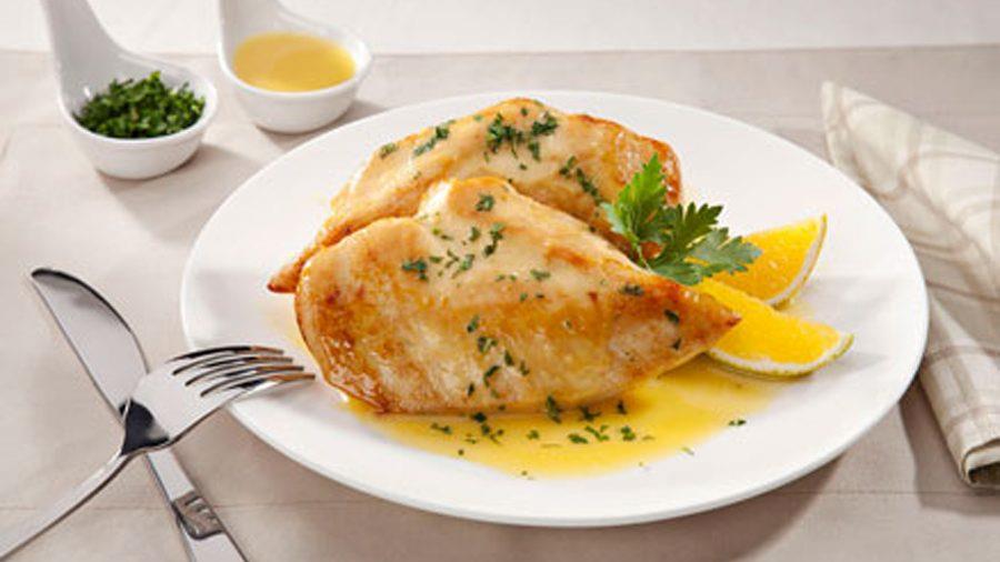 Filé de frango ao molho cremoso de laranja
