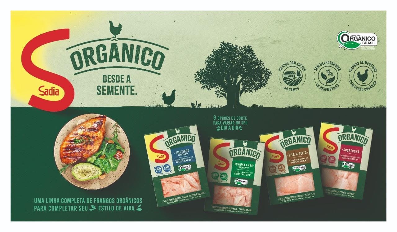 BRF lança linha de frango orgânico da Sadia