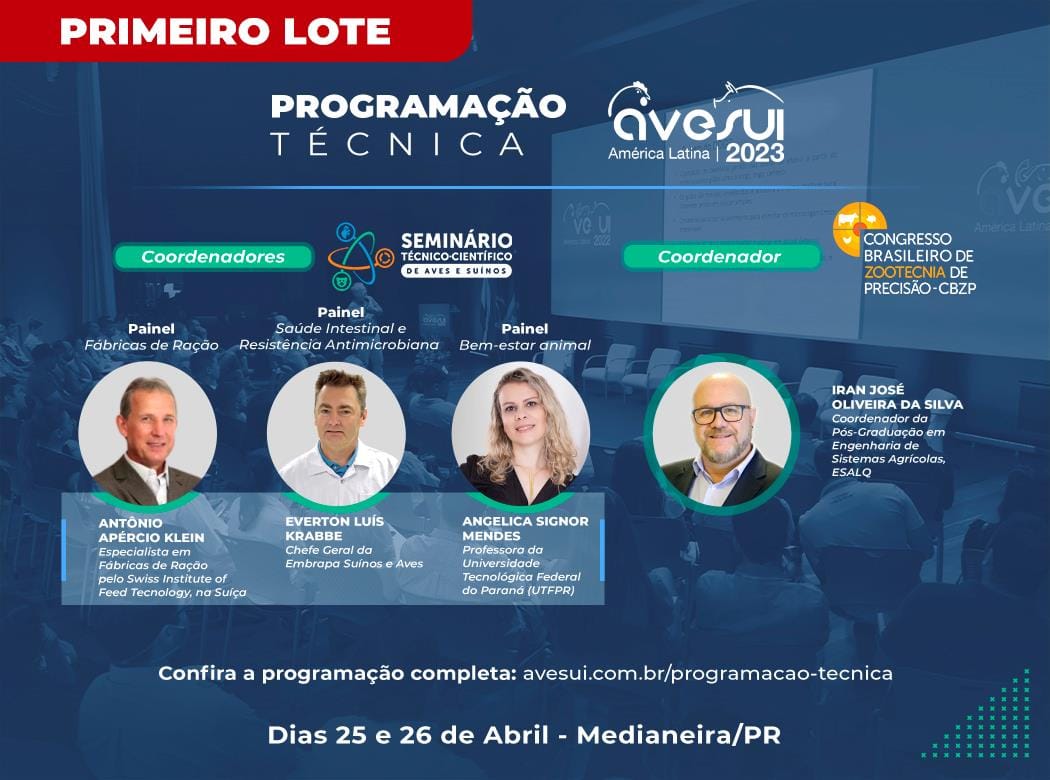 Primeiro lote – Adesões com desconto para o Seminário Técnico da AveSui já estão disponíveis Primeiro lote – Adesões com desconto para o Seminário Técnico da AveSui já estão disponíveis
