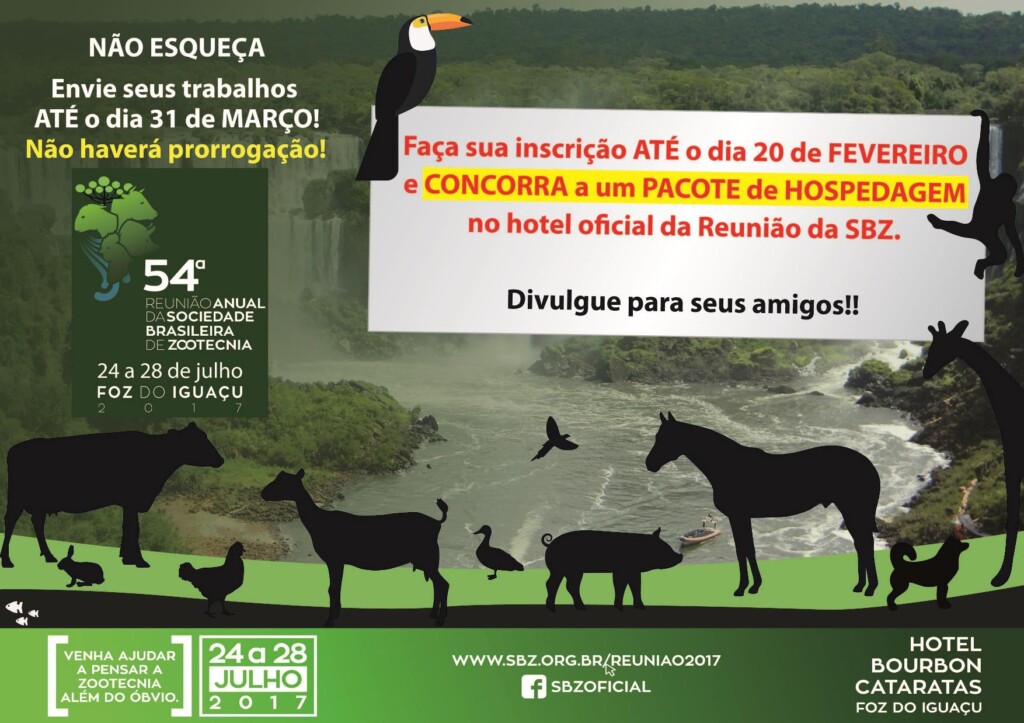 54ª edição da Reunião Anual da SBZ tem inscrições abertas