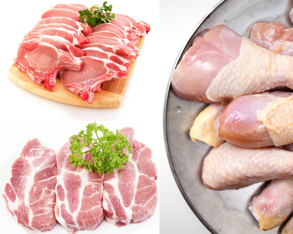 Carnes suína e frango somam queda na variação de preços no acumulado de 2017