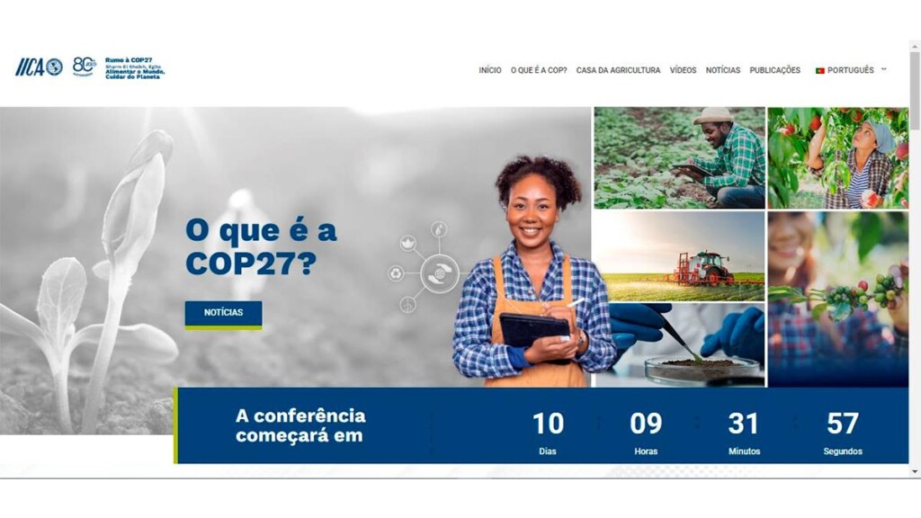 IICA lança site que apoiará a ação coletiva dos países das Américas para posicionar a agricultura sustentável da região na COP27