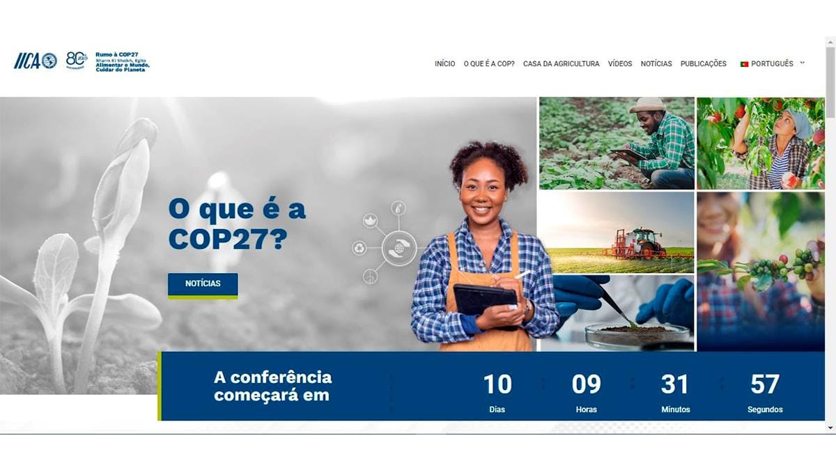 IICA lança site que apoiará a ação coletiva dos países das Américas para posicionar a agricultura sustentável da região na COP27