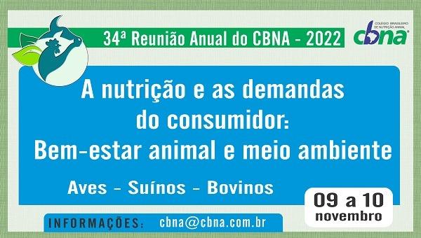 34ª Reunião Anual – aves, suínos e bovinos do CBNA