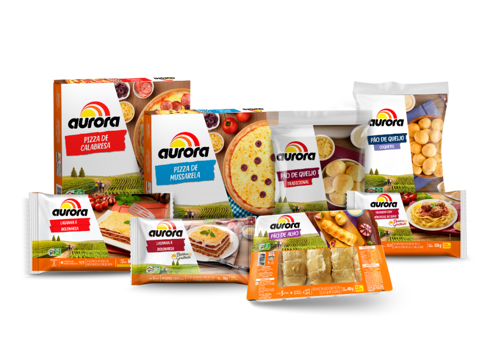 Aurora lança novas receitas e embalagens de produtos