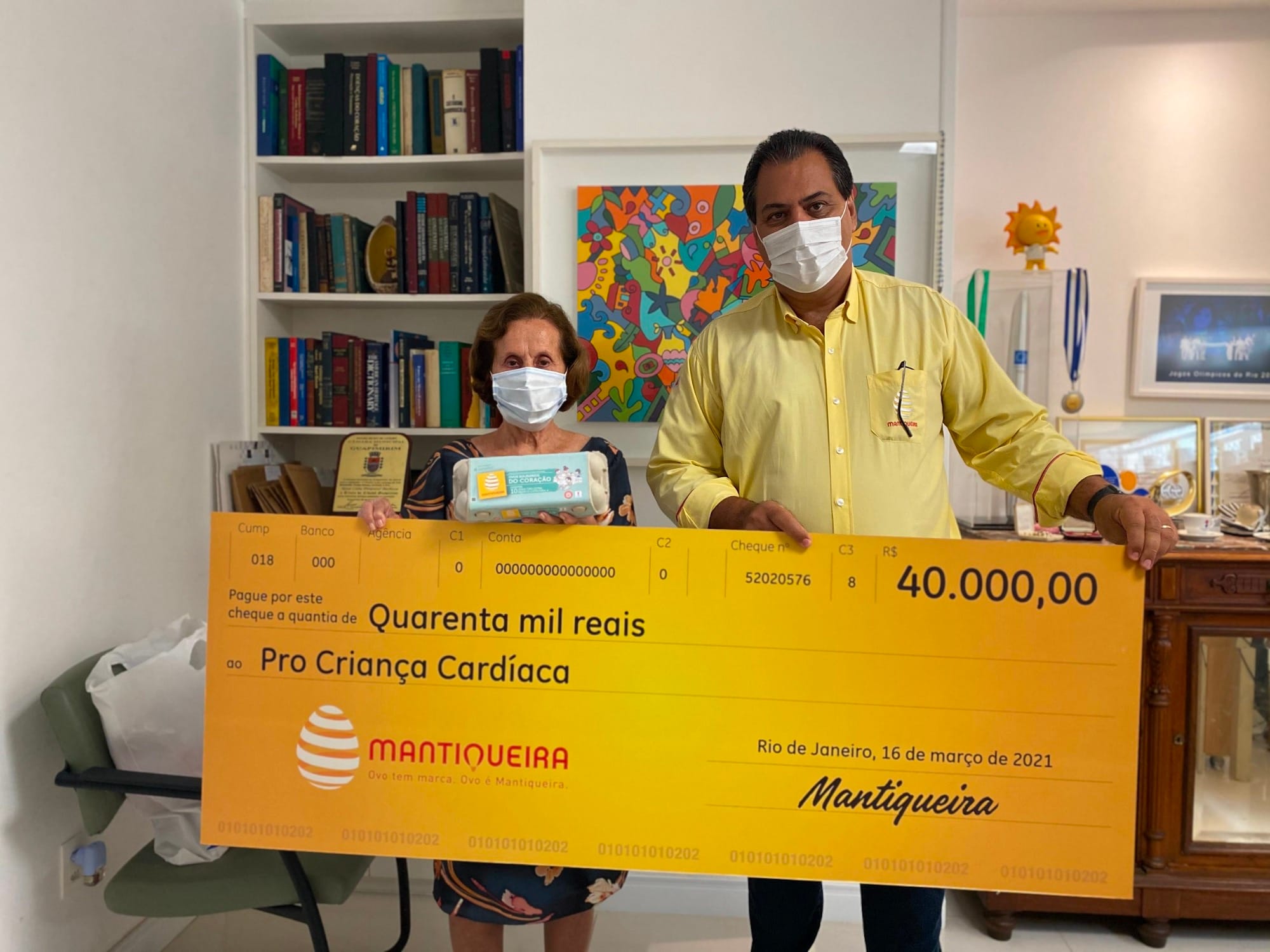 Grupo Mantiqueira faz doação à pro criança cardíaca com venda dos ovos solidários do coração Grupo Mantiqueira faz doação à pro criança cardíaca com venda dos ovos solidários do coração