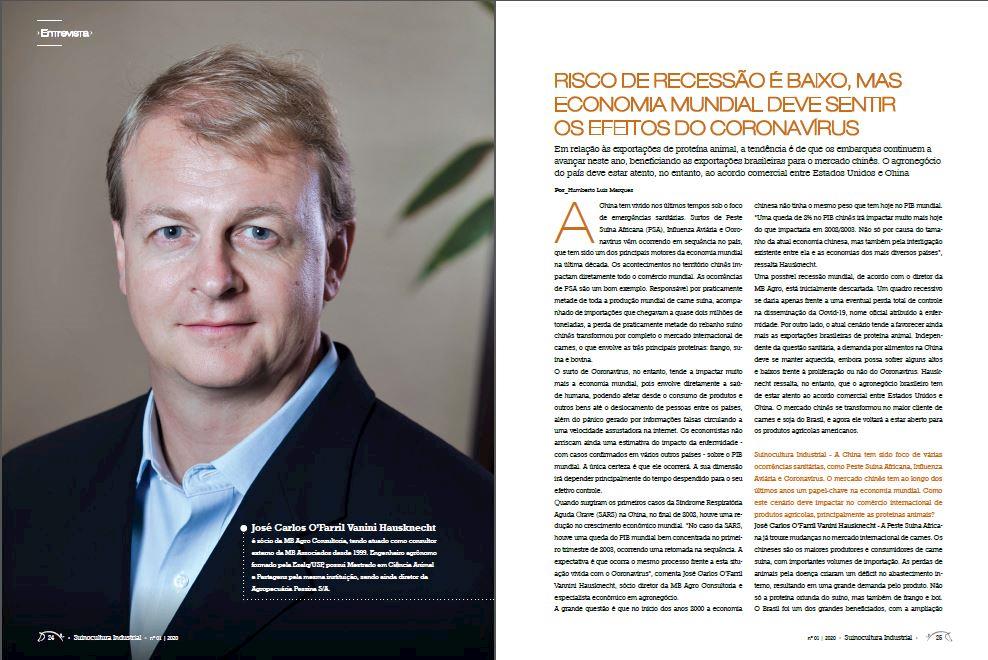 Risco de recessão é baixo, mas economia mundial deve sentir os efeitos do Coronavírus