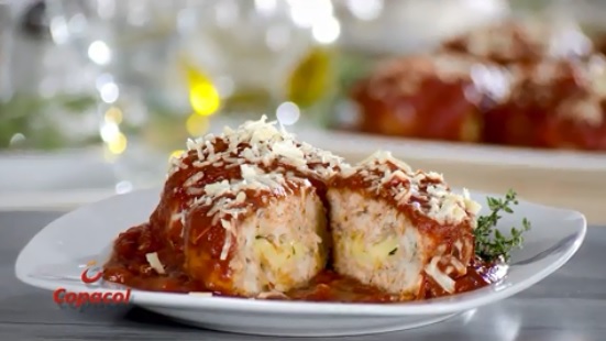 Polpettone de Frango ao Molho de Tomate