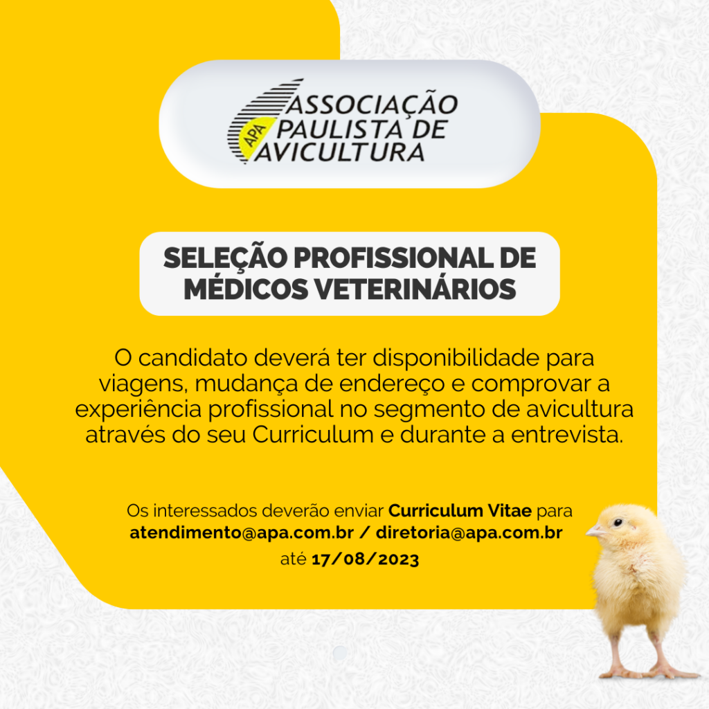 APA seleciona médicos-veterinários