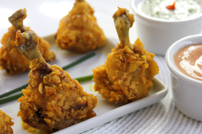 Coxinha de frango picante crocante