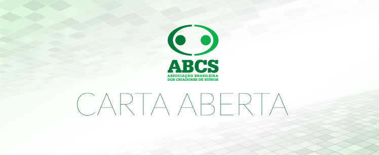 Para unificar a cadeia produtiva contra a crise, ABCS divulga carta aberta à suinocultura brasileira