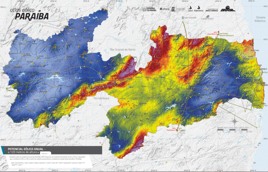 Atlas solar fornece informações e identifica regiões promissoras para investidores e pesquisadores na Paraíba