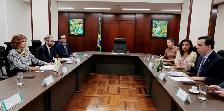 Ministra colombiana se reúne com autoridades do MAPA para discutir parcerias