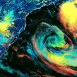 Ciclone e nova frente fria trazem chuva e ventania ao Sul e Sudeste nesta sexta-feira