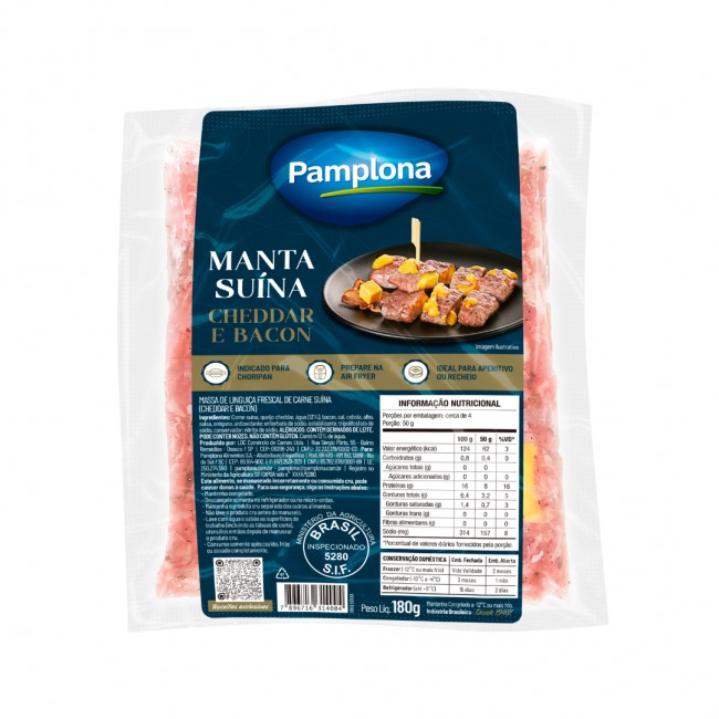 Pamplona Alimentos lança mantas suínas e amplia participação no mercado de entradas e aperitivos