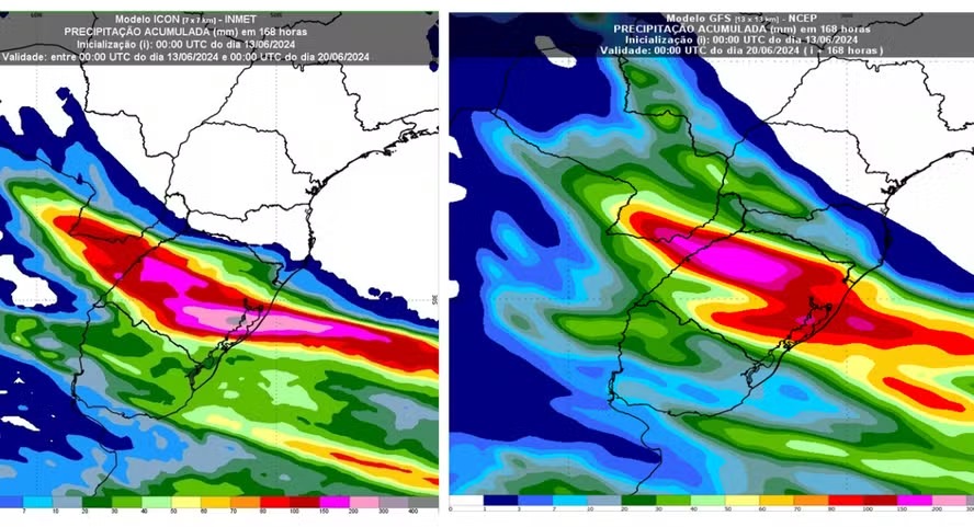Chuvas no RS: Inmet emite alerta vermelho para mais de 100 cidades do estado