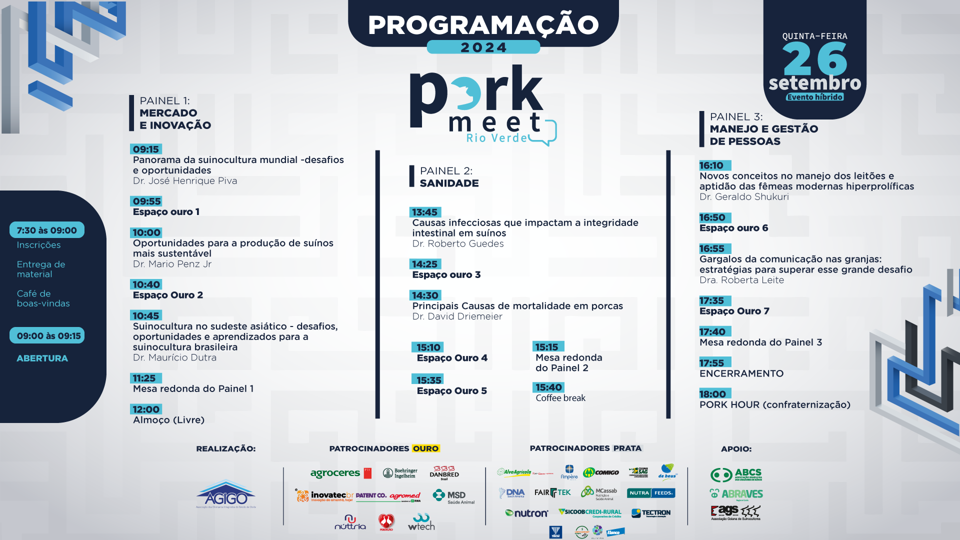 Pork Meet 2024 traz programação mais robusta, focada em novos desafios para a suinocultura brasileira Pork Meet 2024 traz programação mais robusta, focada em novos desafios para a suinocultura brasileira