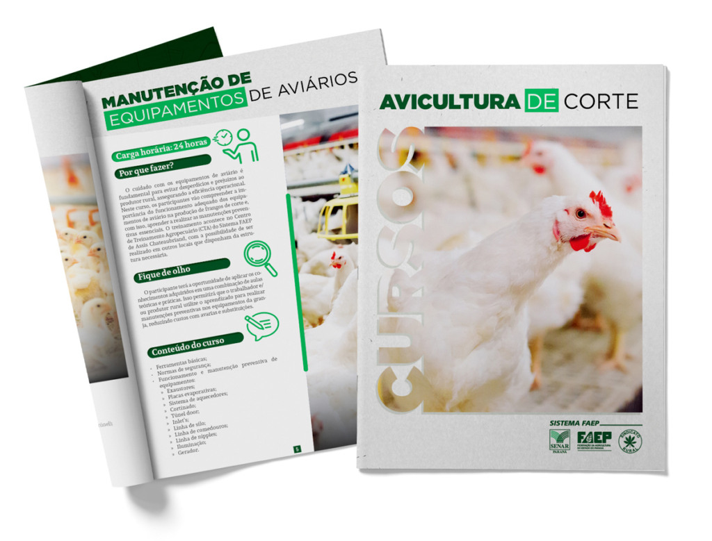 Sistema FAEP lança cartilha com cursos de avicultura
