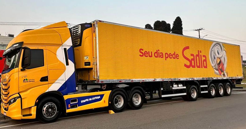 BRF aumenta capacidade logística com carretas de quatro eixos