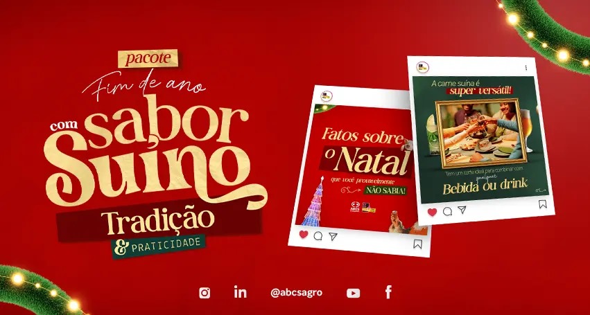Fim de ano com sabor suíno: ABCS entrega pacote e cartilha de Natal