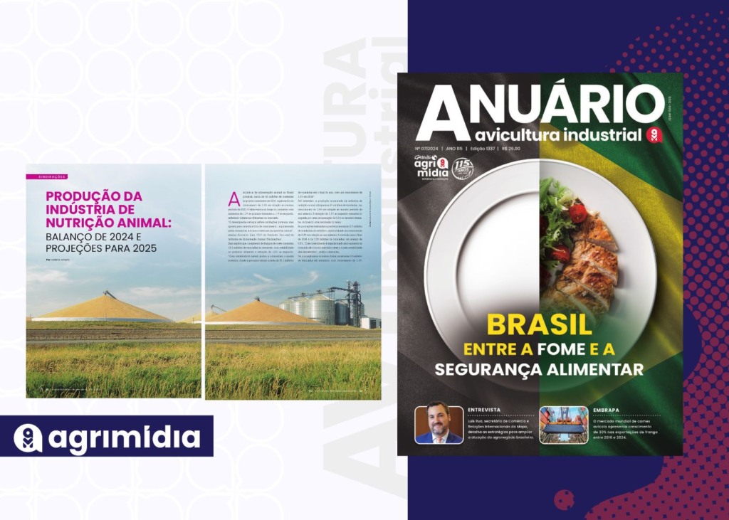 Anuário Avicultura Industrial – Produção da indústria de nutrição animal: balanço de 2024 e projeções para 2025