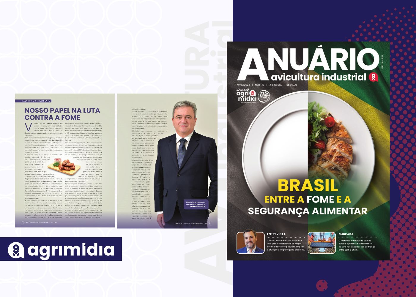 Anuário Avicultura Industrial: Palavra do presidente – “Nosso papel na luta contra a fome”, por Ricardo Santin