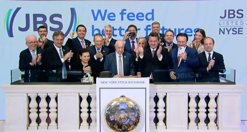 Toque do sino e marca entrada da JBS na Bolsa de NY