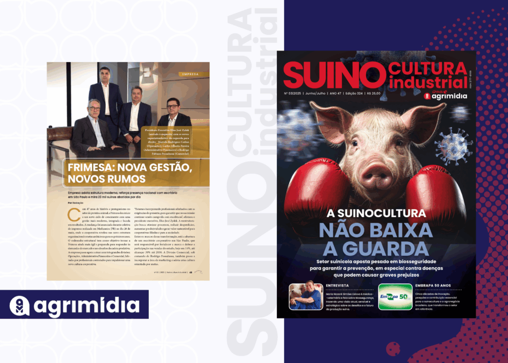 Frimesa com nova gestão e novos rumos como destaque da Suinocultura Industrial de Junho