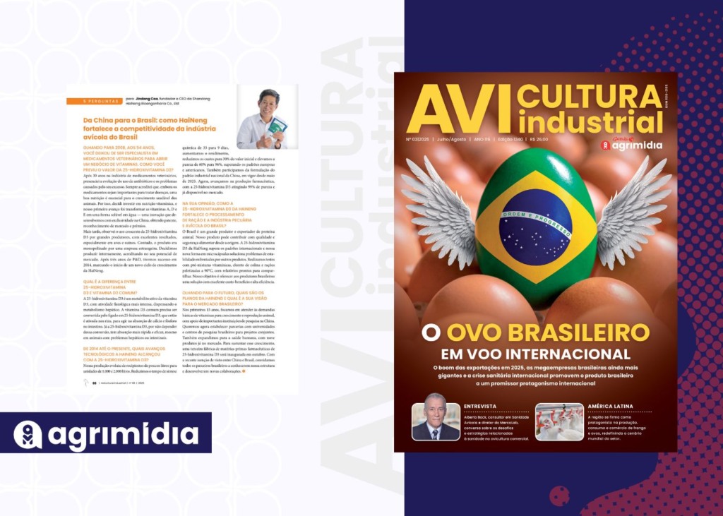 Da China para o Brasil: 5 perguntas com Fundador e CEO da HaiNeng na Avicultura Industrial de Julho