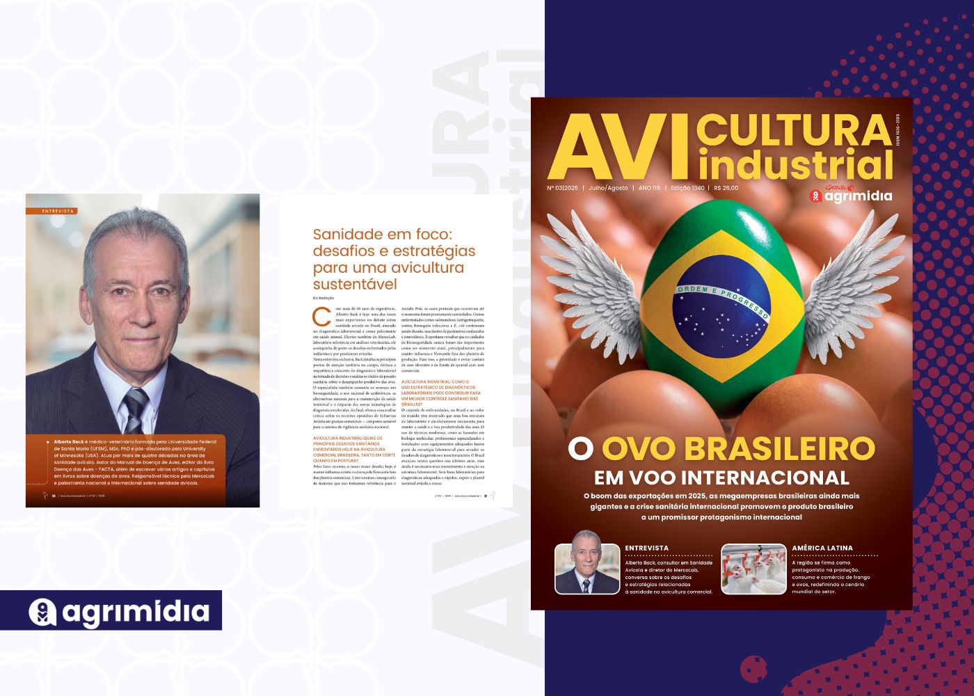 “Sanidade em foco: desafios e estratégias para uma avicultura sustentável” com Alberto Back na Avicultura Industrial de Julho